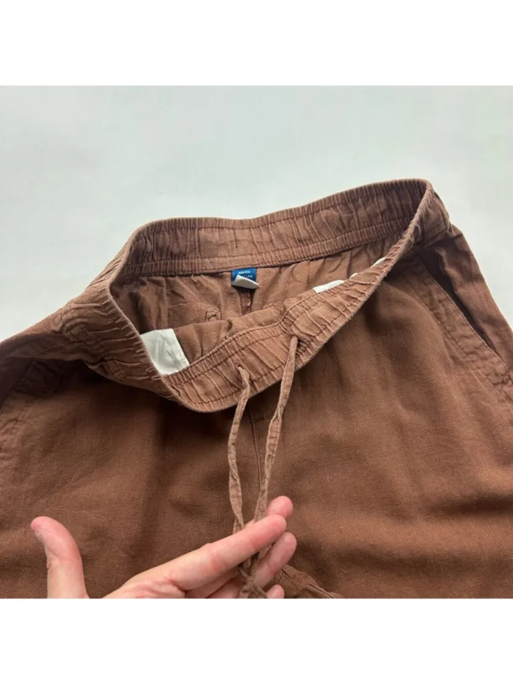 Old Navy Maplewood Brown Linen Blend Wide Leg Pants XS